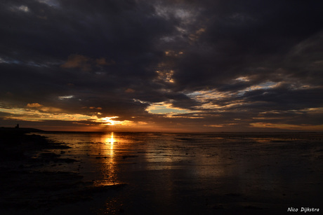 Zonsondergang bij Wierum