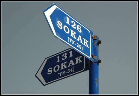 Street sign.