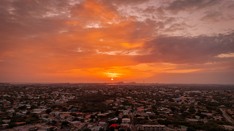 Drone sunset capture