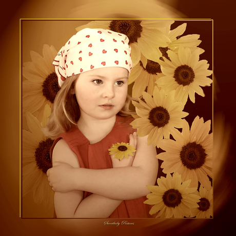 Zonnebloem meisje