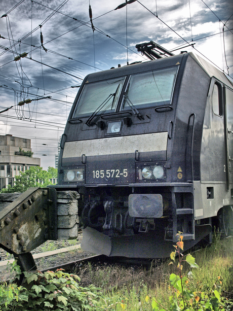 Trein op zijspoor in Aken