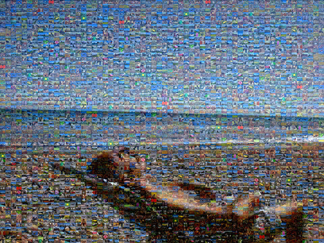 mozaiek lekker bakken op het strand