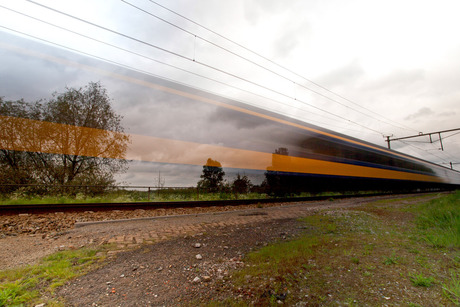 Trein in beweging