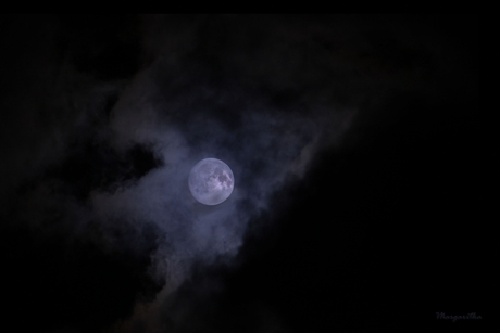 Cloudy moon