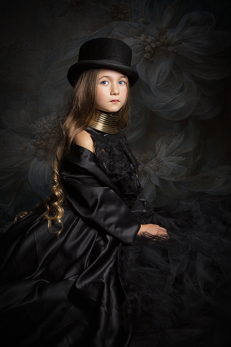 Little girl in black