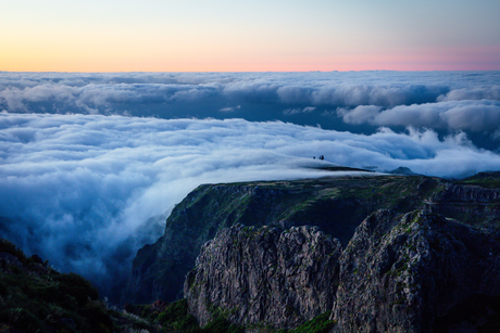 High Over the Sky with Sea of Clouds