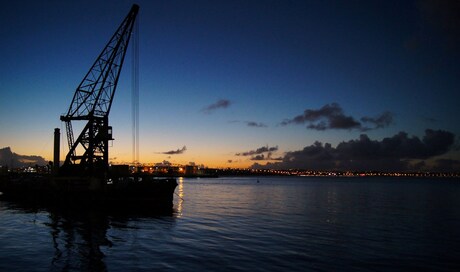 Auckland harbour in Twilight