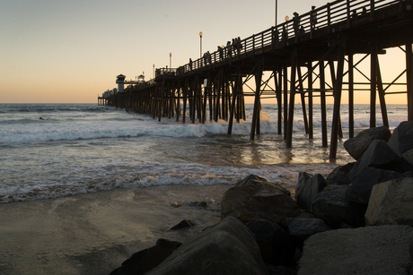 Pier by night