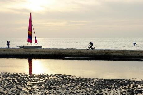 Romantiek en sport op het strand