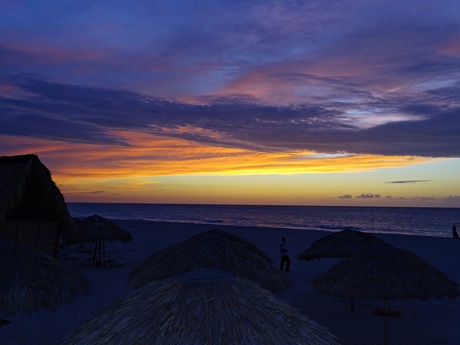 Ondergaande zon Varadero Beach