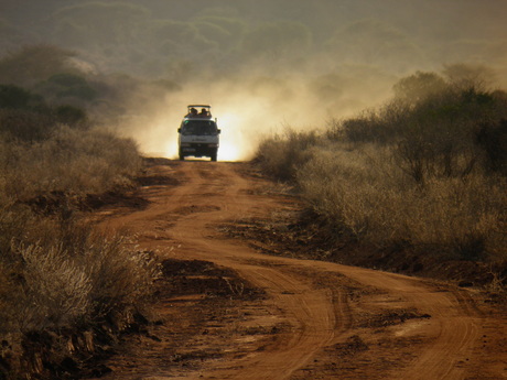 On the road in Kenya
