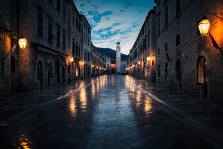 Stilte in de straten van Dubrovnik