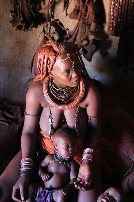 Young Himba Woman with baby
