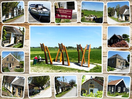 Collage   Vlaardingse Vaart  B & B  Zouteveen   15 foto s  genomen op 28 april 2025  