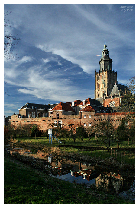 Zicht op het oude centrum Zutphen