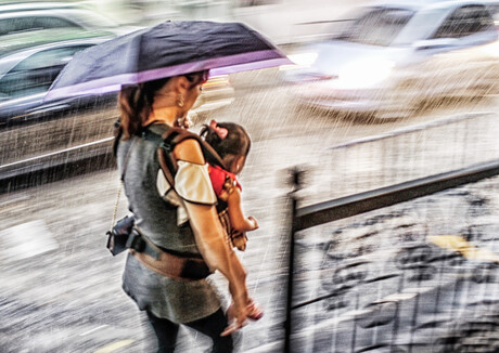 just walking in the rain