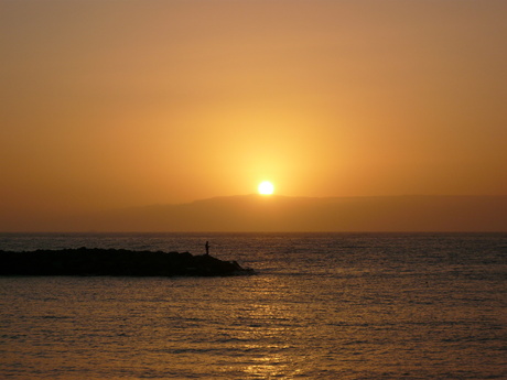 Zonsondergang op Tenerife, Spanje