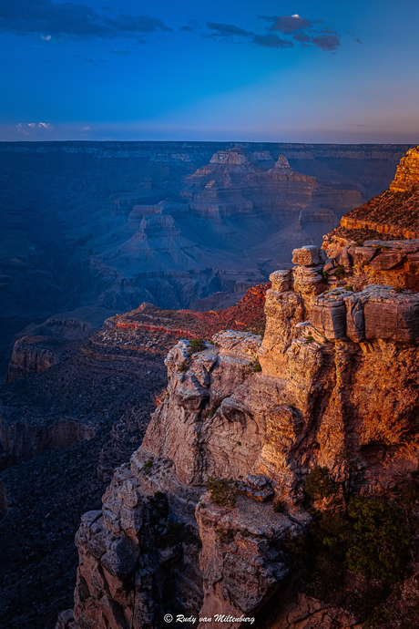 Last sunlight over the Grand Canyon