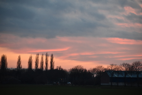 Prachtige wolken op een koud dag.