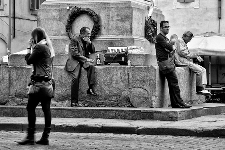 Contemplations on the Piazza Di Campo De' Fiori.