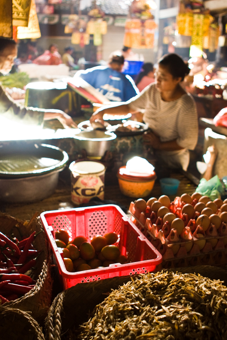 Markt 's morgens vroeg