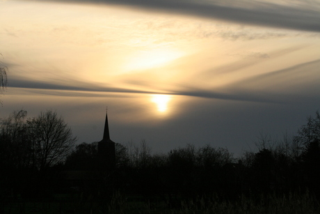 Avondlucht boven Moergestel