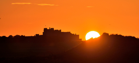 sunset bamburgh castle