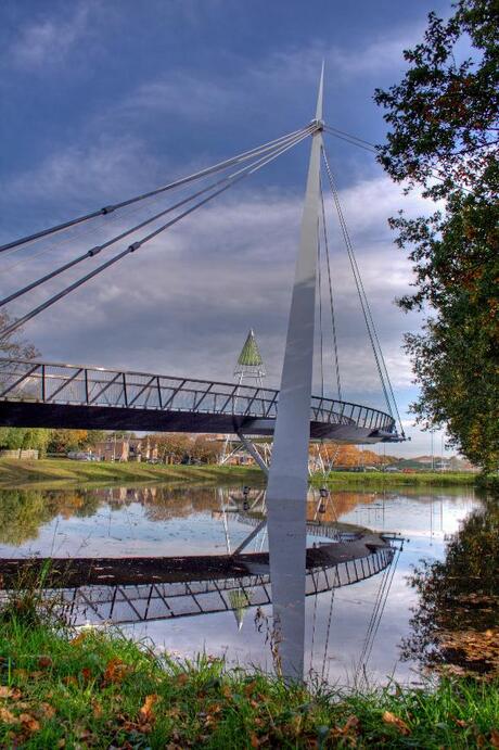 Fietsbrug "de Slinger" in Drachten