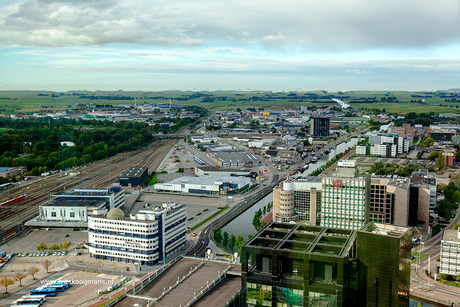 Uitzicht vanuit de Achmeatoren in Leeuwarden