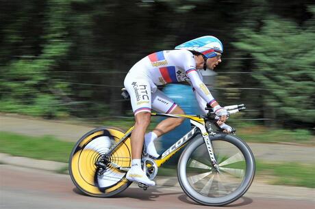 Rabon tijdens tijdrit EnecoTour te Genk