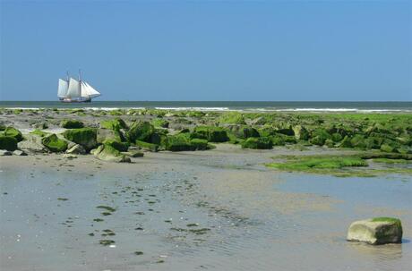 Zeilschip nadert Vlieland.