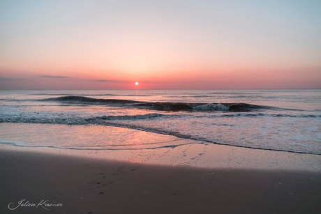 Prachtige zonsondergang in Scheveningen