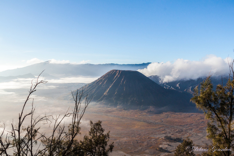 backside view of Mount Bromo