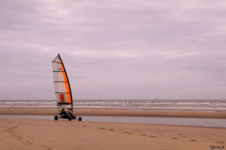 eenzame strandsurfer