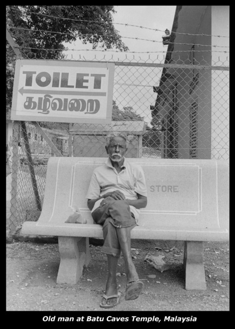 Old man at Batu Caves