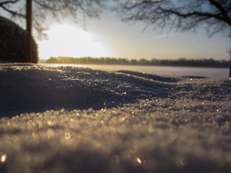 Shining snow