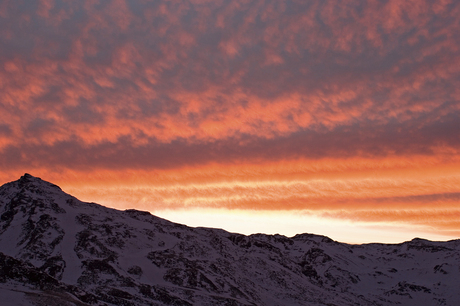 Zonsondergang Val Thorens