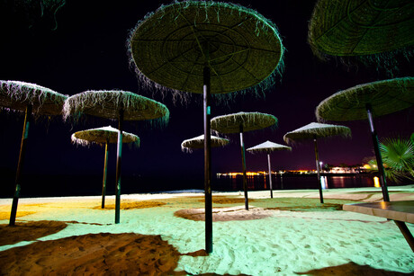 Fuerte beach by night