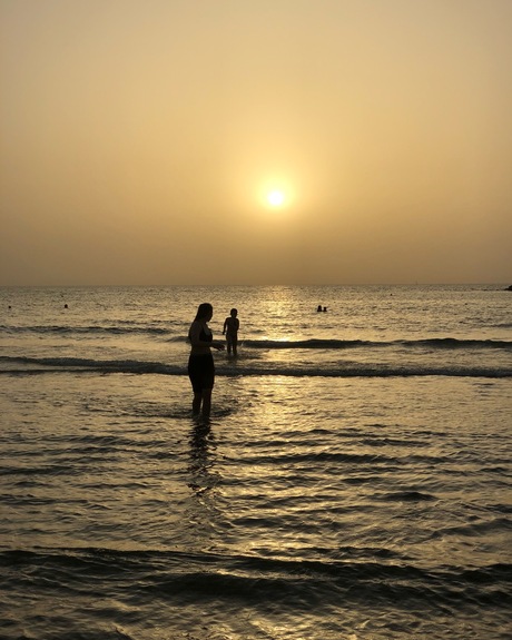 Zonsondergang Tel Aviv strand