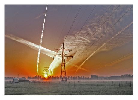 Zonsondergang Houten