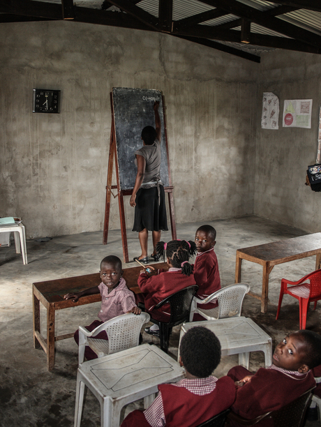 Schoolklas in Mpongwe, Zambia