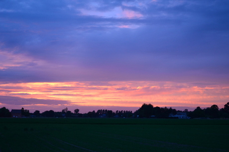 Zonsondergang Bocholt 28 juni 2015