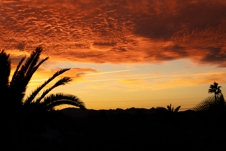 Zanderige wolken in Spanje