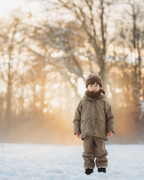 Golden hour in de sneeuw 