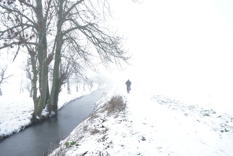 verdwijnen in een witte wereld
