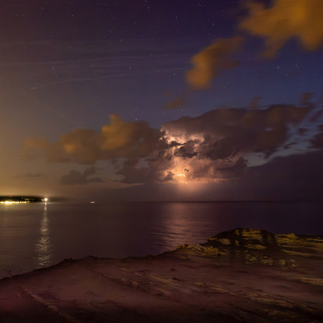 Onweer boven de Golf van Biskaje