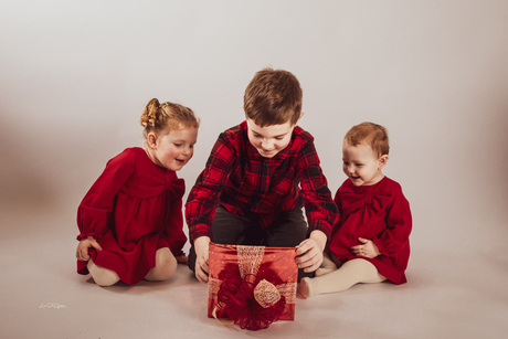 Kerstshoot met de kleinkinderen