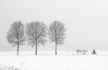 winter fietser