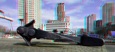 Kade met anker Leuvehaven Rotterdam 3D CFWA