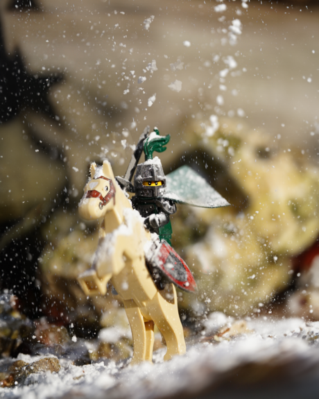 Ridder in de sneeuwstorm